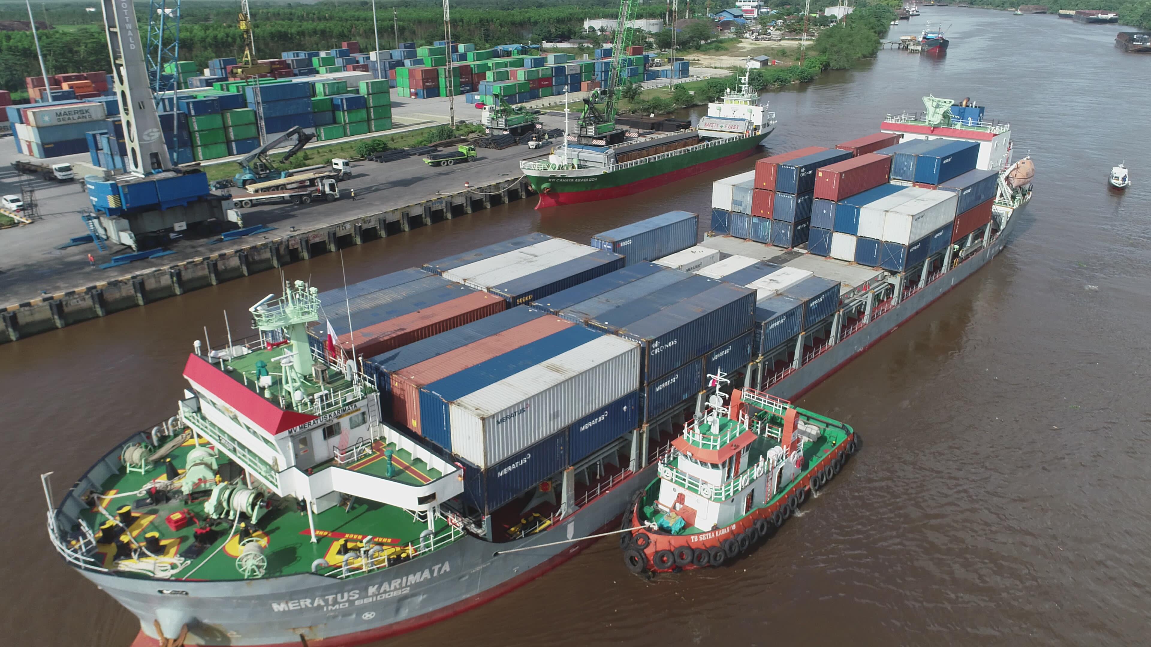 20 Kontainer Logistik Pemilu Tiba di Pelabuhan Pelindo Siak