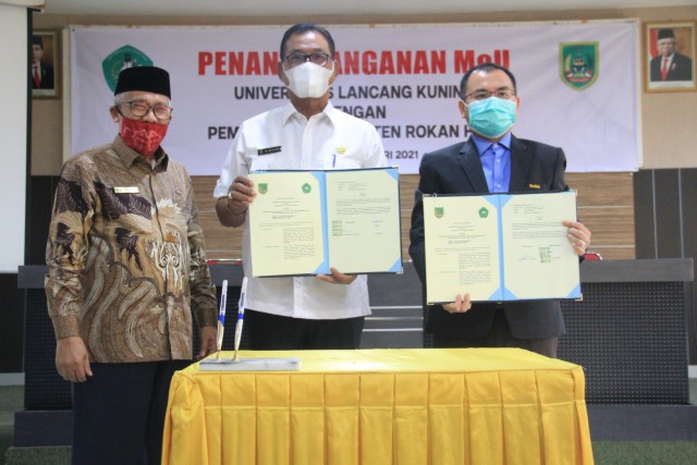 Tingkatkan Mutu Pendidikan di Riau, Unilak dan Pemkab Rohil Jalin Kerjasama