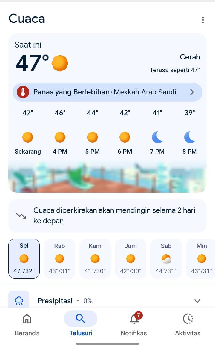 Cuaca di Makkah Semakin Panas, Jemaah Haji Diimbau Kurangi Aktivitas di Luar Hotel Jelang ARMUZNA