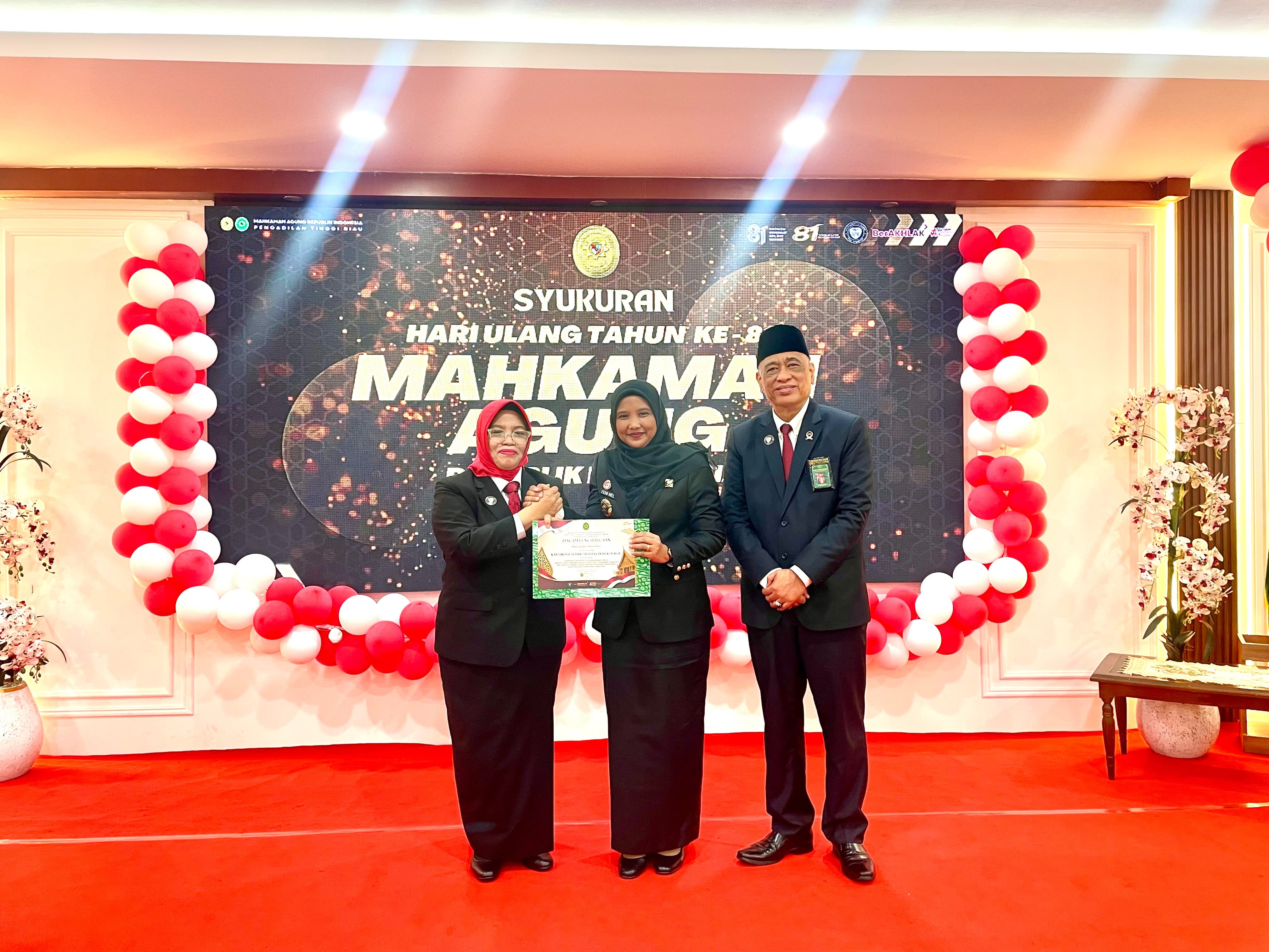 HUT ke-81 MA, Kemenkum Riau Terima Apresiasi Kolaborasi Pelayanan Publik Berdampak