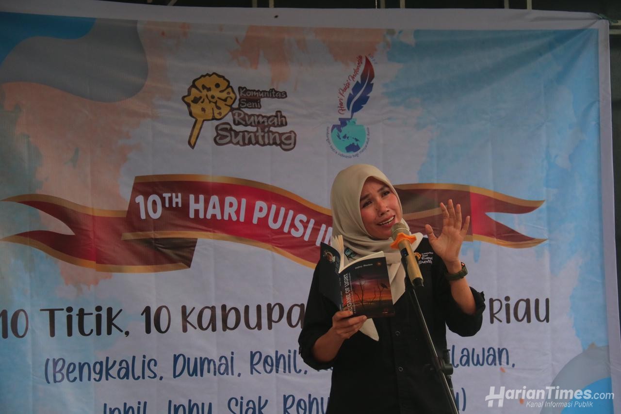 Komunitas Seni Rumah Sunting Rayakan HPI ke-10 di Inhil, Kunni: Salam Puisi Bertub-itubi