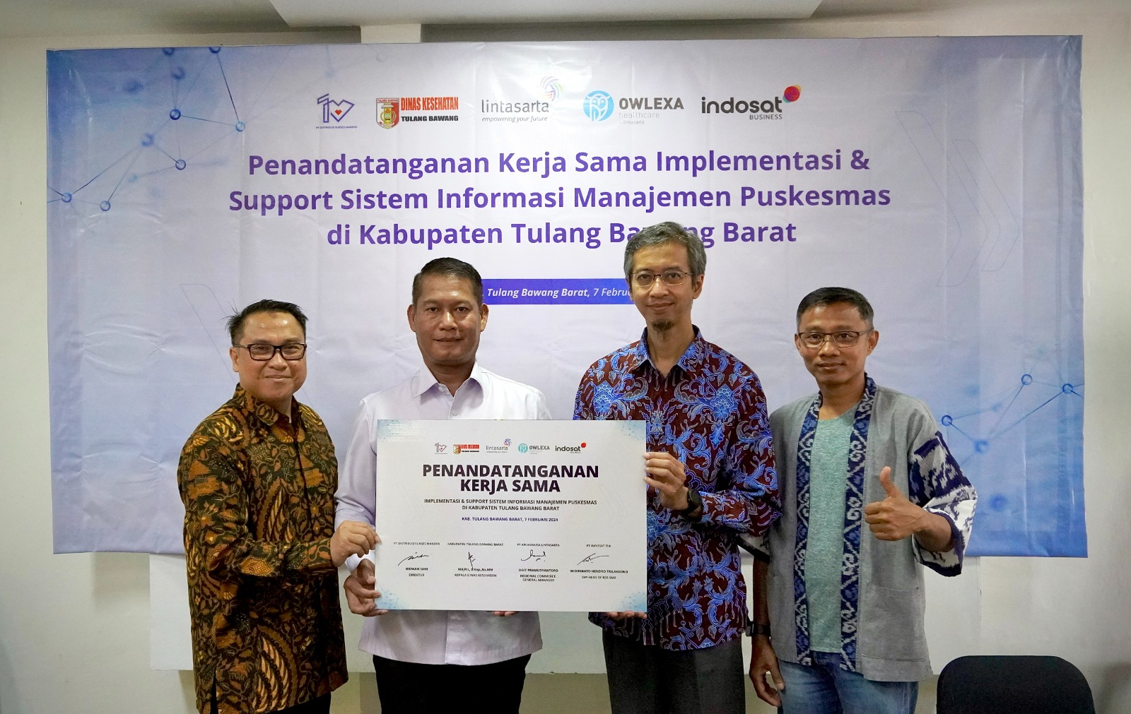 Indosat dan Lintasarta Implementasi Digitalisasi Faskes di Tubaba