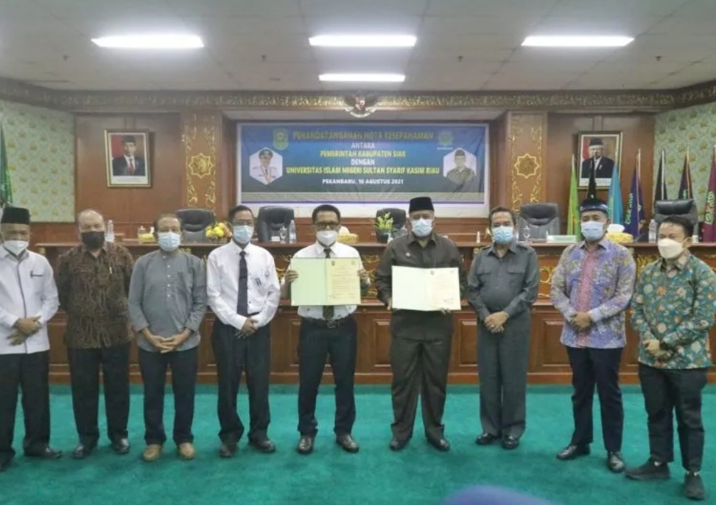 Tingkatkan SDM, Pemkab Siak dan UIN Sultan Syarif Kasim Teken MoU