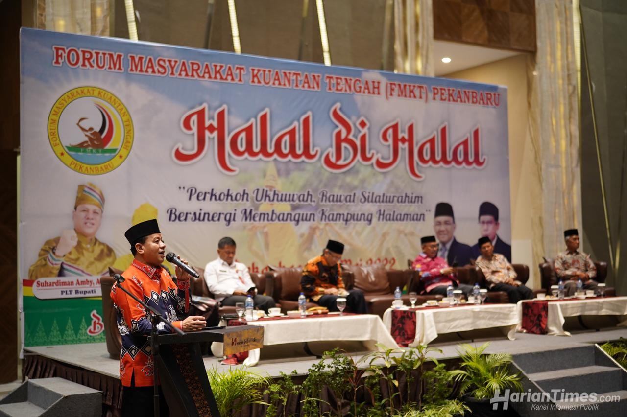 Halal Bi Halal FMKT di Pekanbaru, Suhardiman Minta Masyarakat Perantauan Ikut Berkontribusi
