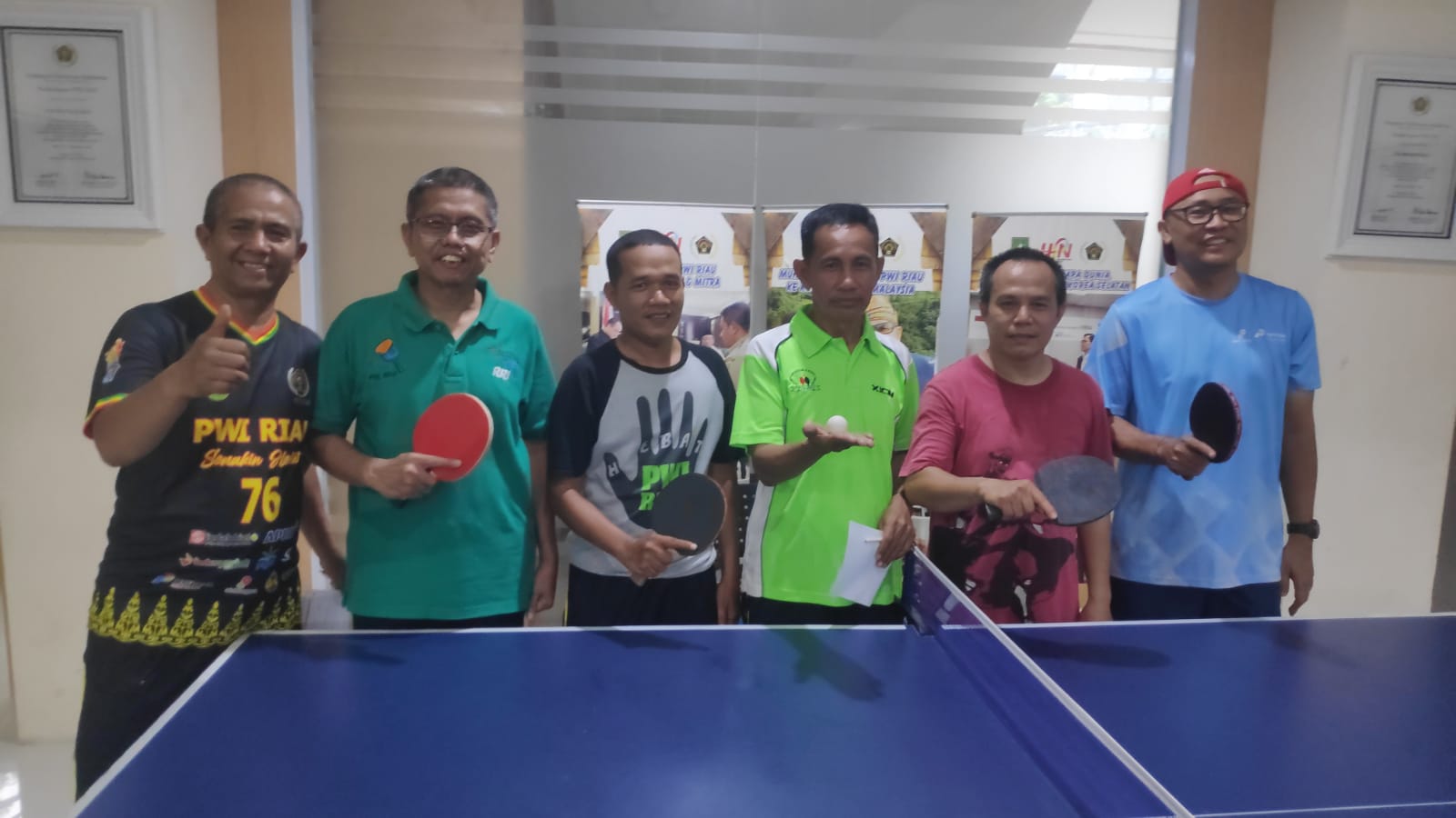 Pasangan Fendri Jaswir/Junaidi Juarai PWI Riau Pingpong Championship V/2023