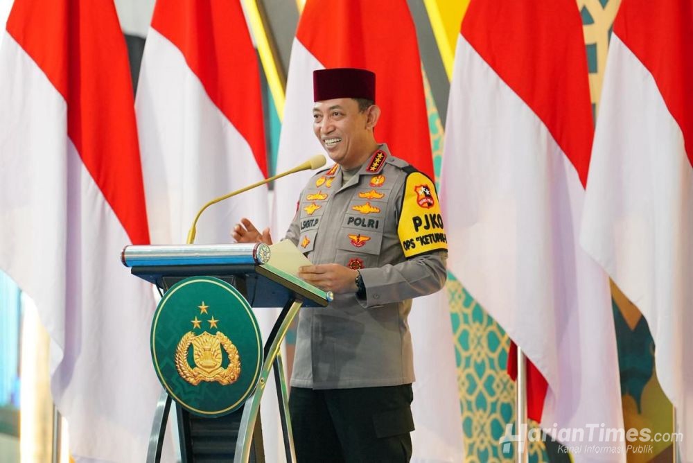 Safari Ramadhan di Masjid Al-Adzim Polda Riau, Kapolri Imbau Semua Pihak Swaspada Terhadap Narasi-Narasi Provokatif