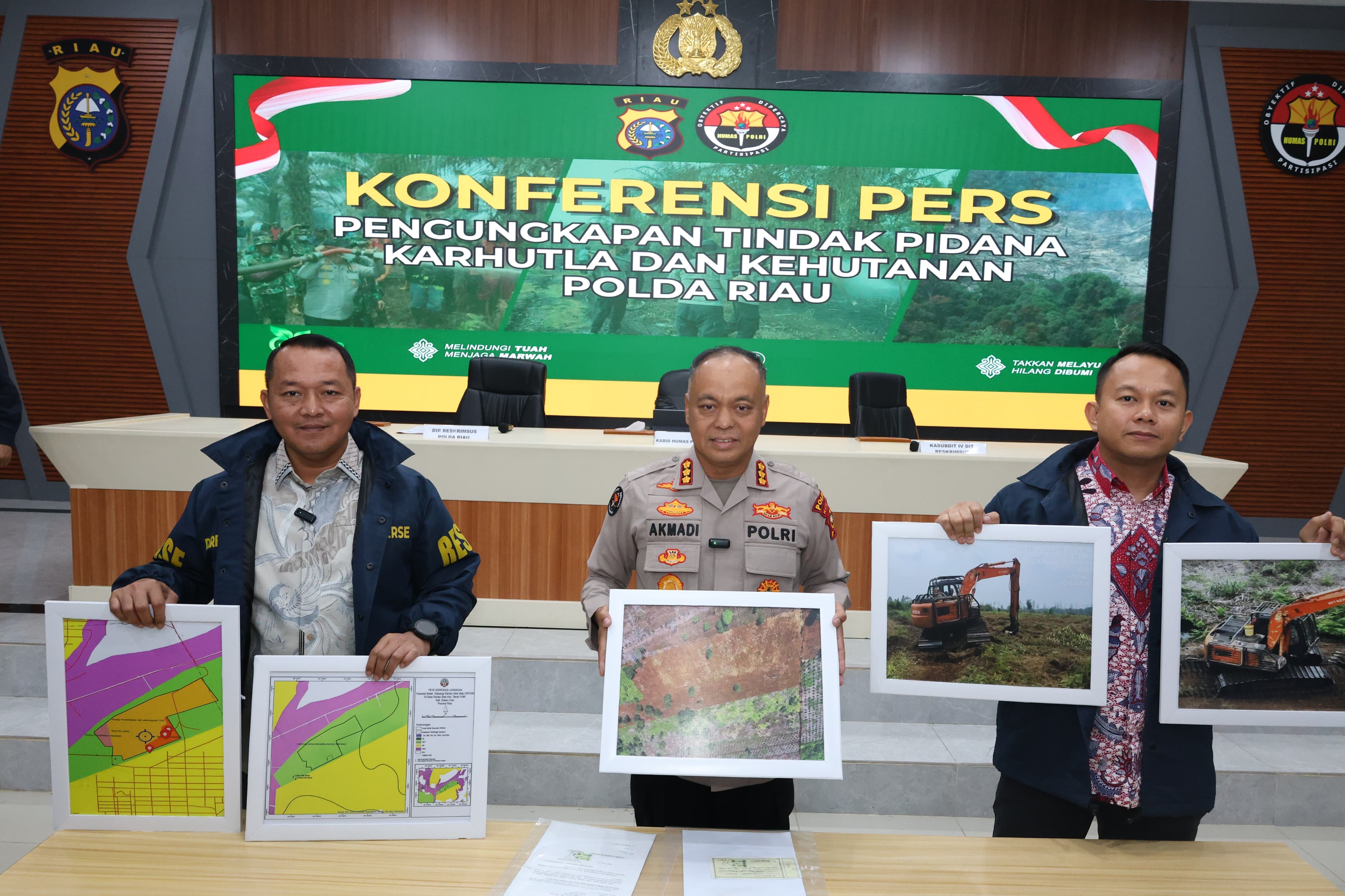 Polda Riau Tangani 37 Kasus Karhutla, 40 Tersangka Diamankan