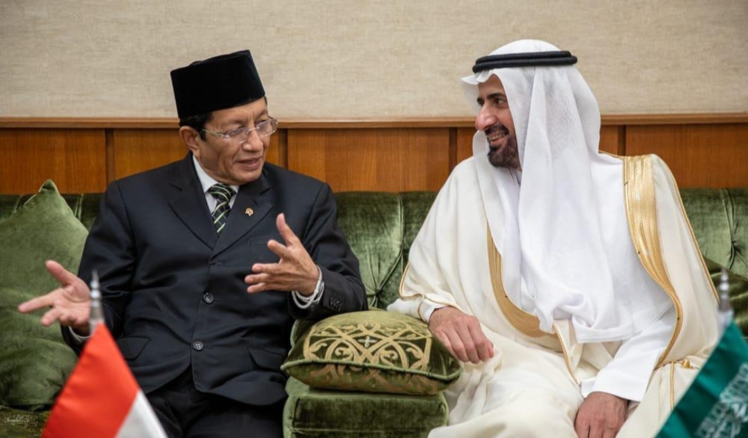 Bertemu di Masjidil Haram, Menag RI dan Menhaj Saudi Bahas Haji dan Pemberdayaan Umat