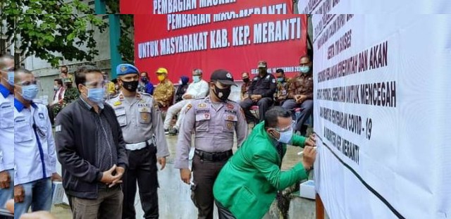 Polres dan Pemkab Meranti Bersinergi Kampanyekan Protokol Kesehatan Covid-19