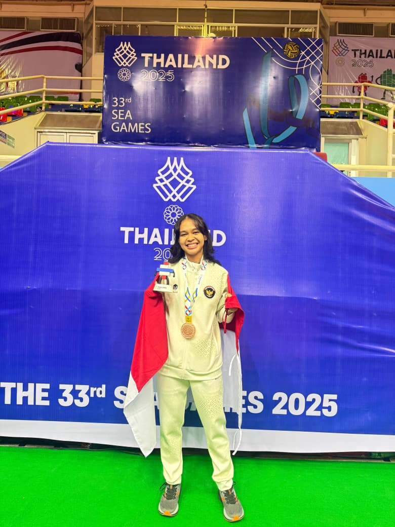 Mahasiswi FT Unilak Raih Medali Perunggu Cabor Sepak Takraw Sea Games Thailand 2025