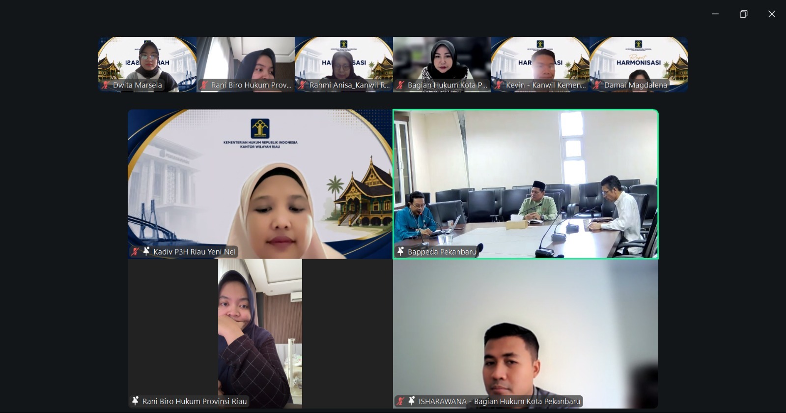 Kanwil Kemenkum Riau Harmonisasi Ranperwako Strategi Sanitasi Kota Pekanbaru 2025–2029