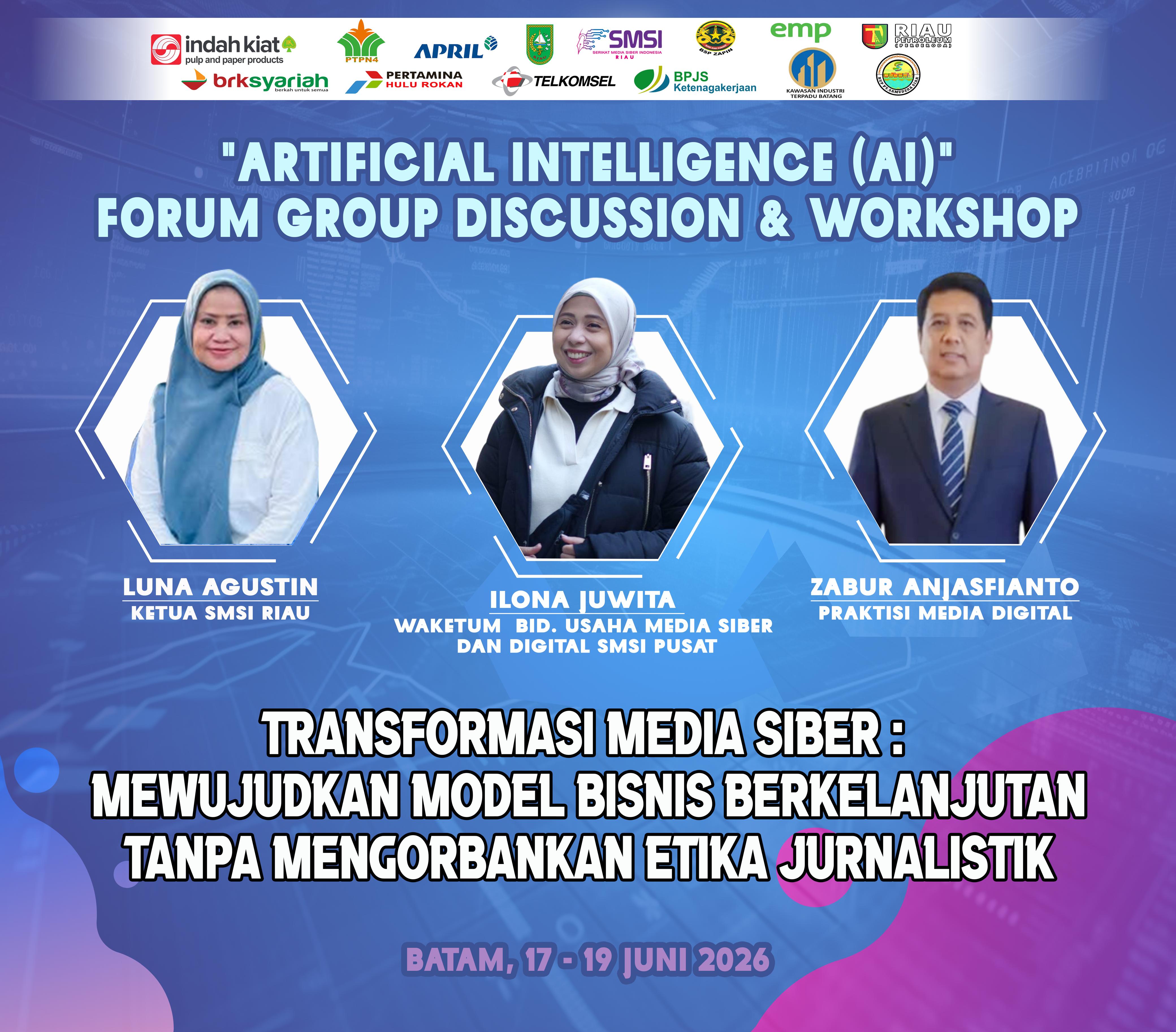 Gelar Workshop dan FGD AI di Batam, SMSI Riau Kupas Peluang Bisnis Era New Media