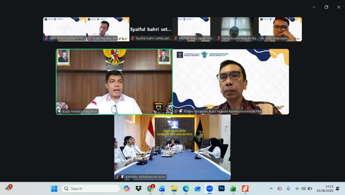 Melalui FGD Strategis, Kemenkum Riau Dorong Harmonisasi Perizinan Daerah