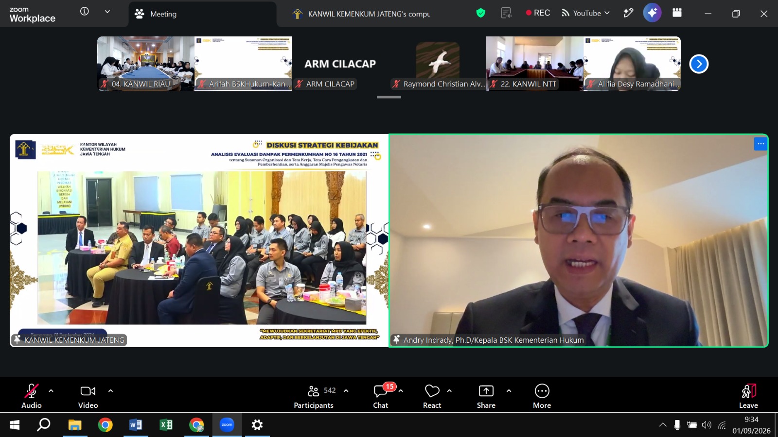 Kemenkum Riau Ikuti DSK Analisis Evaluasi Dampak Permenkumham Majelis Pengawas Notaris