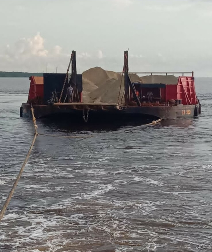 KSOP Tanjung Buton Hentikan Pembongkaran Pasir di Dermaga Lubuk Muda