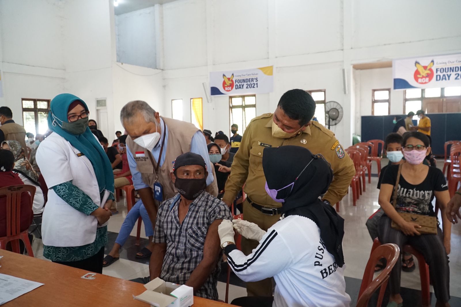 Tambah Capaian Herd Immunity di Pelalawan, RGE Founder’s Day 2021 Gelar Vaksinasi Massal