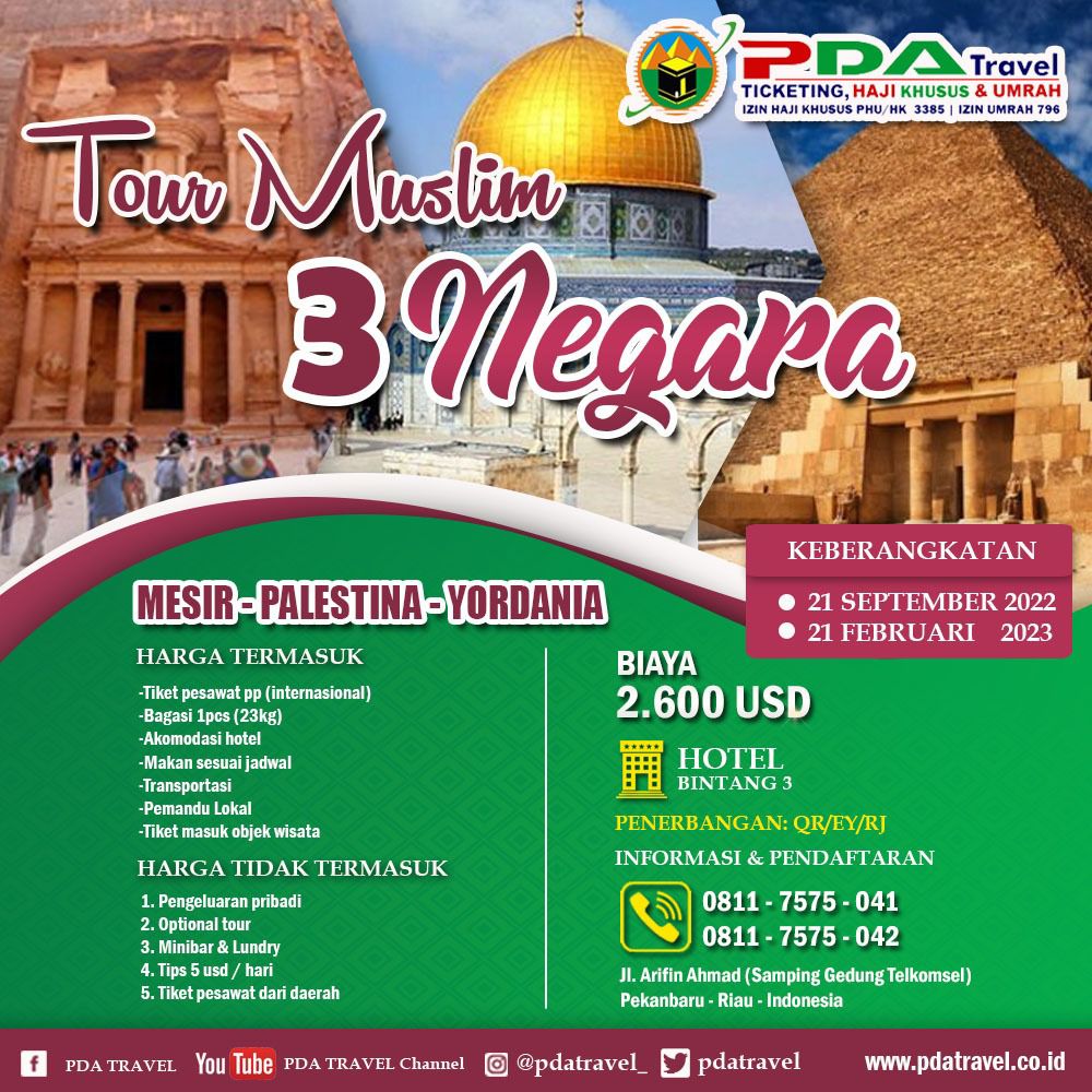 PDA Travel Luncurkan Program Tour Muslim 3 Negara, Fauzan: Biaya 2.600 USD