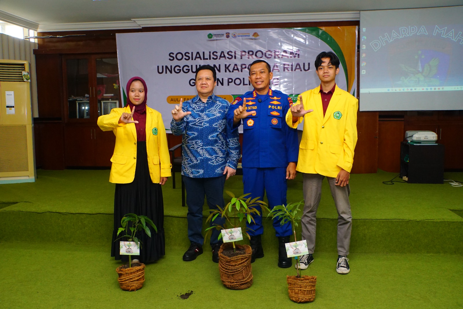 Sosialisasi Green Policing, Ditpolairud Polda Riau Ajak Mahasiswa Unilak Peduli Lingkungan
