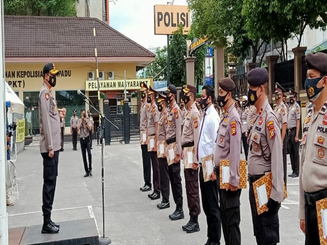 160 Personil Polresta Pekanbaru Naik Pangkat