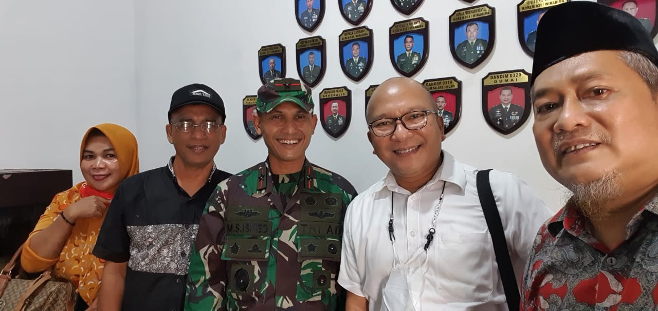 Panitia HPN dan HUT PWI ke-76 Silaturahmi ke Danrem 031 Wira Bima
