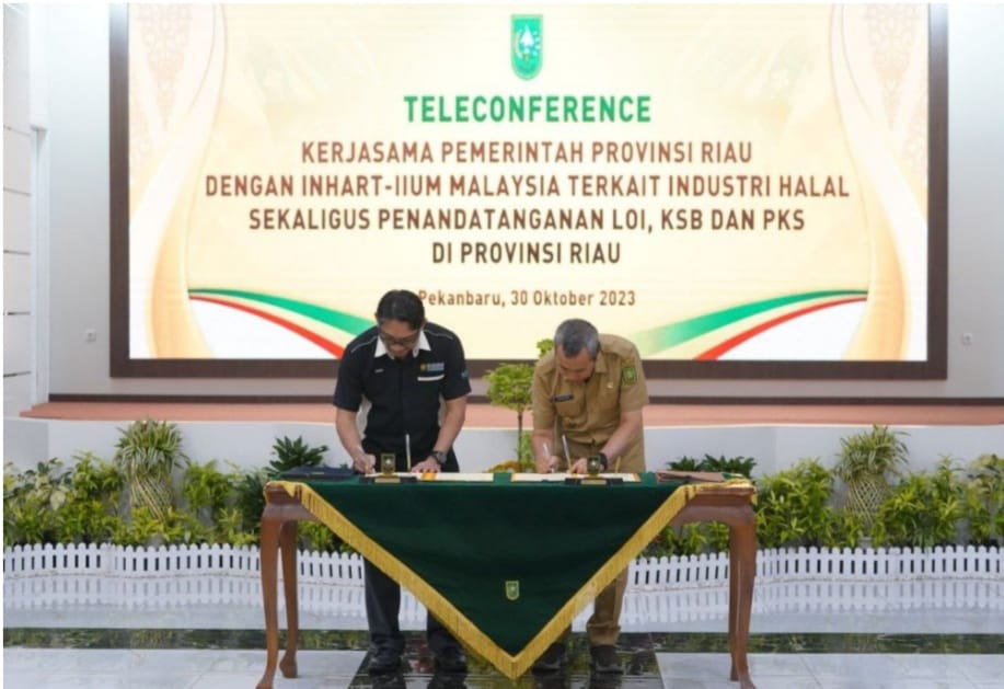 Jadikan Riau Pusat Riset Halal, Gubri Teken LoI dengan INHART IIUM Malaysia