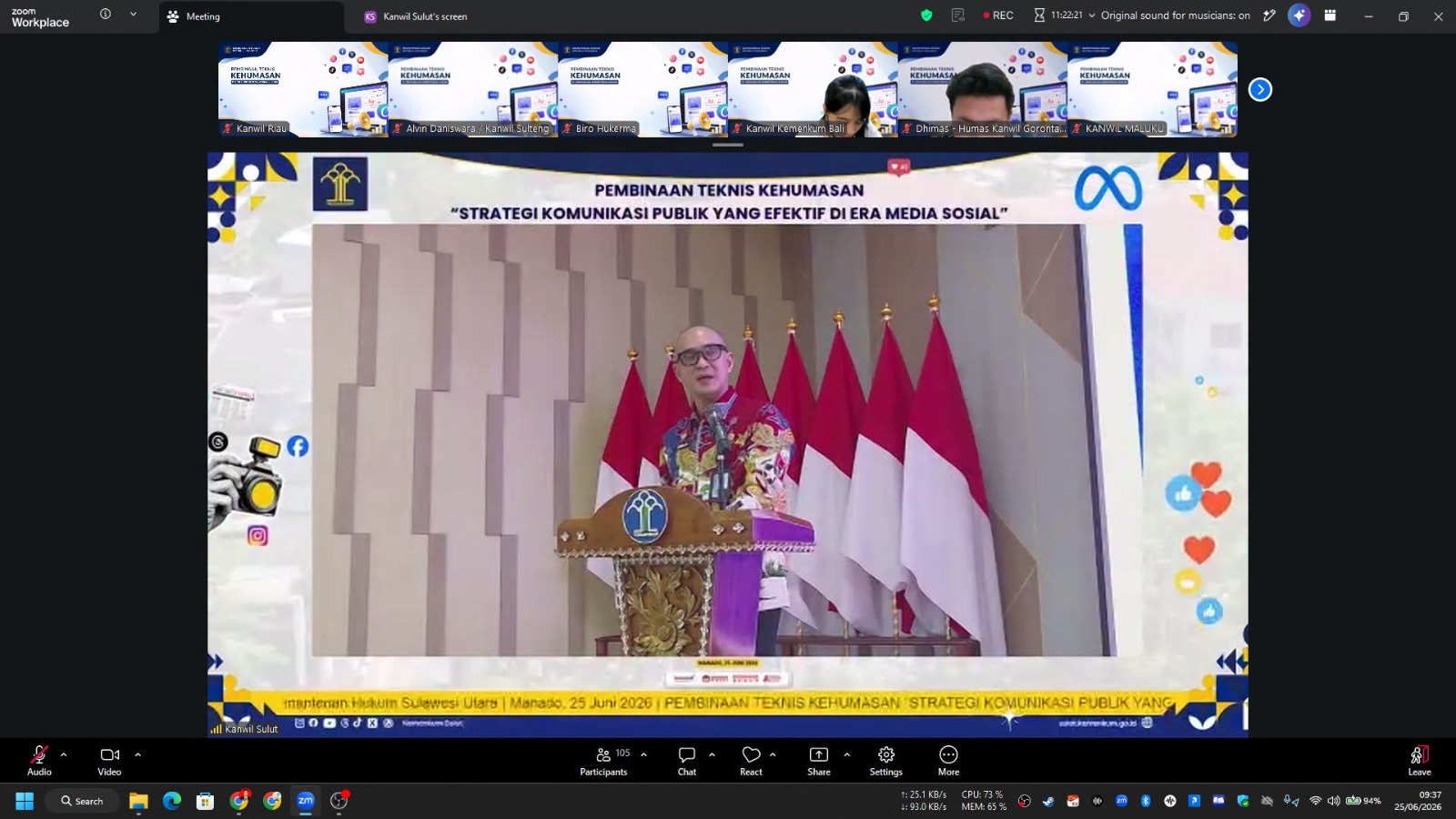 Perkuat Strategi Komunikasi Publik, Kanwil Kemenkum Riau Ikuti Pembinaan Kehumasan Bersama Meta Indonesia