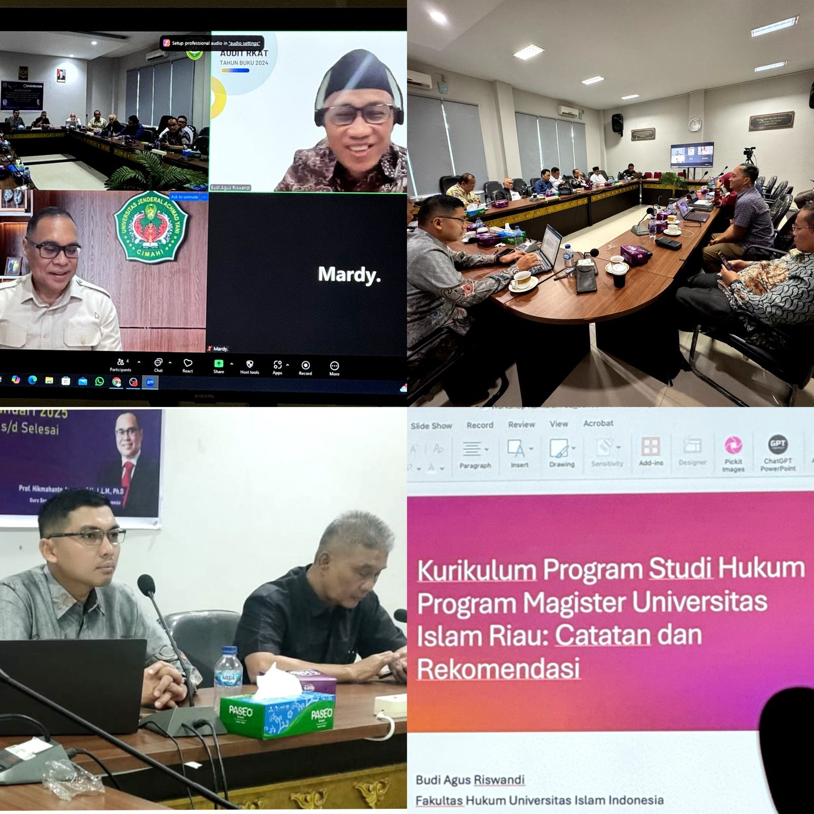 Prodi MIH PPs UIR Gelar Workshop Pengembangan Kurikulum Bersama Guru Besar Hukum Terkemuka