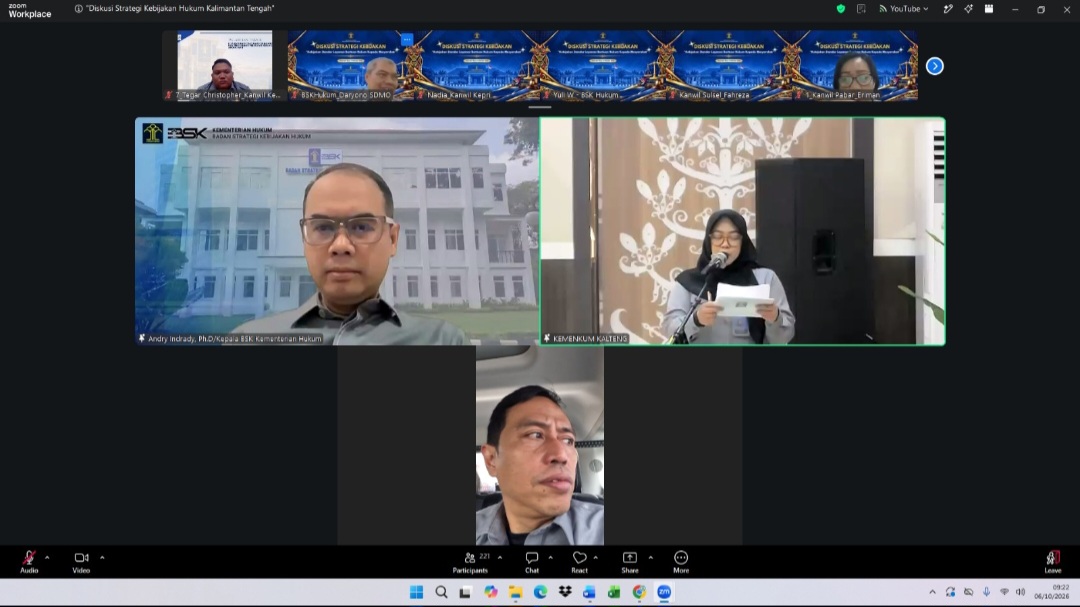 Kanwil Kemenkum Riau Ikuti Analisis Evaluasi Kebijakan Standar Layanan Bantuan Hukum