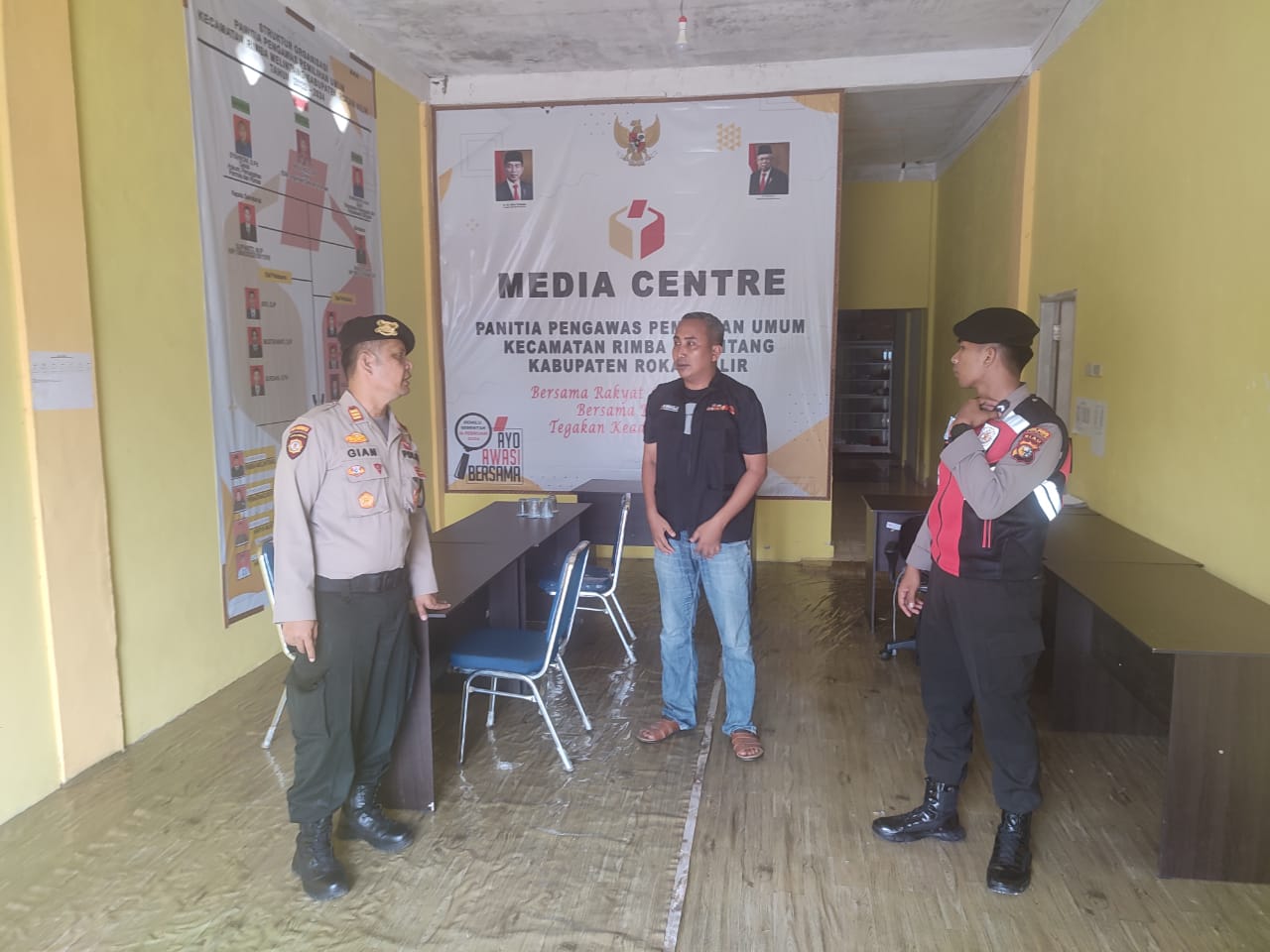 Satgas Preventif Polres Rohil Rutin Patroli Obyek Penting Pemilu 2024