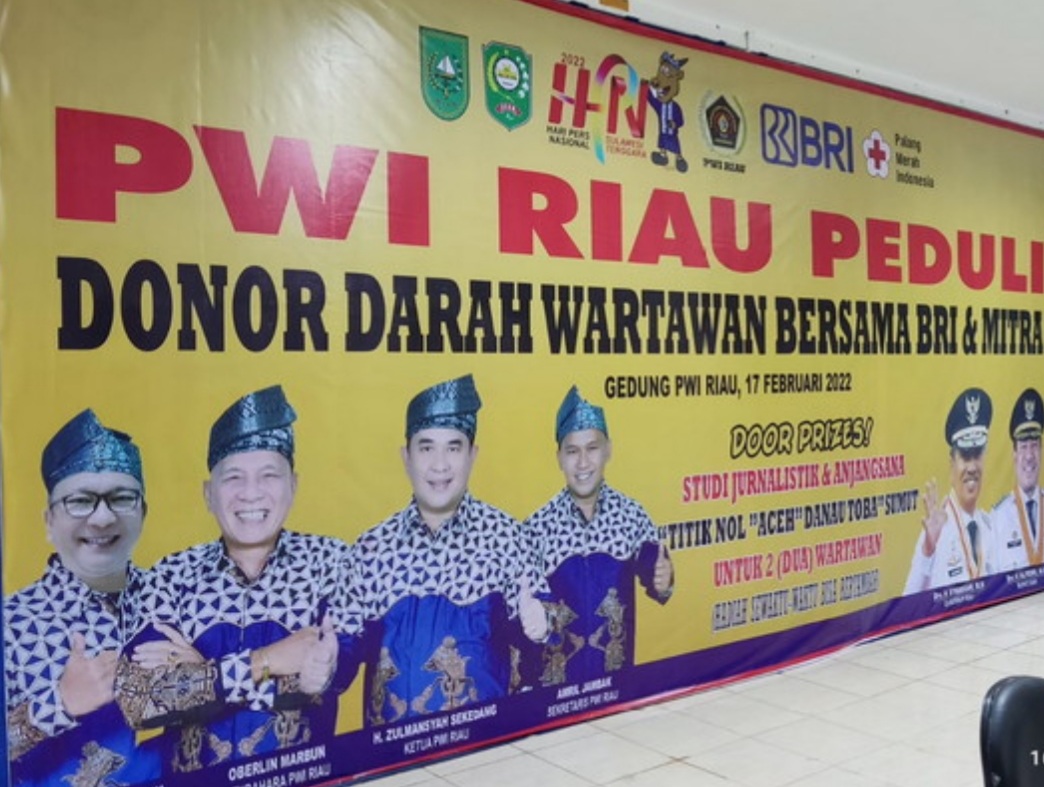 Pagi Ini, PWI Riau Gelar Baksos Donor Darah Sempena HPN 2022 dan HUT ke-76