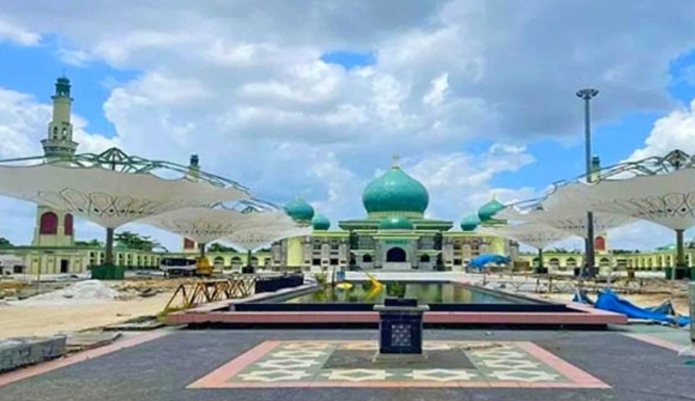 Jelang Idul Fitri, Payung Elektrik di Masjid Agung An Nur Ditargetkan Beroperasi