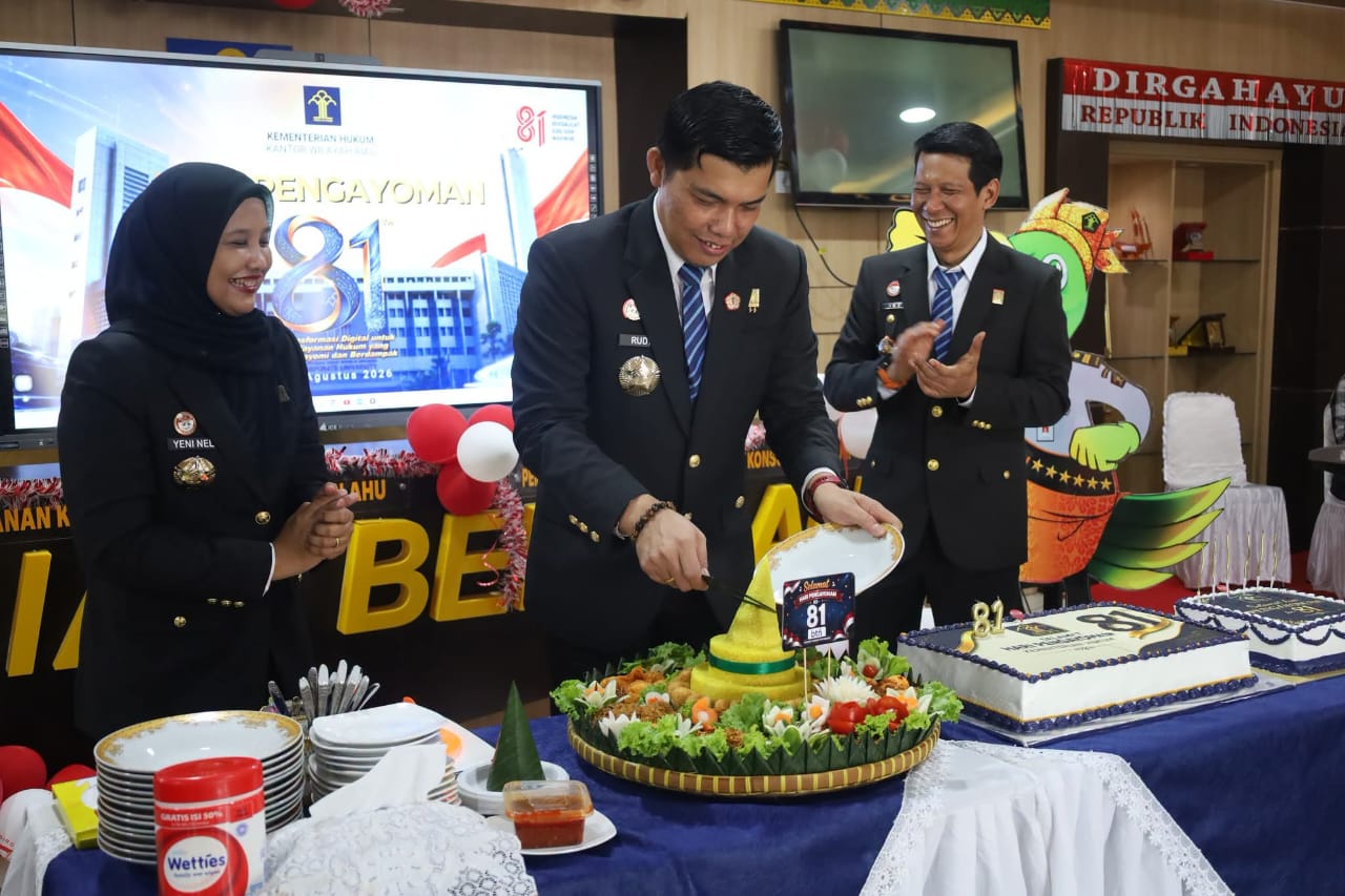 Penuh Kebersamaan, Tasyakuran Hari Pengayoman ke-81 Pererat Kekeluargaan Jajaran Kemenkum Riau