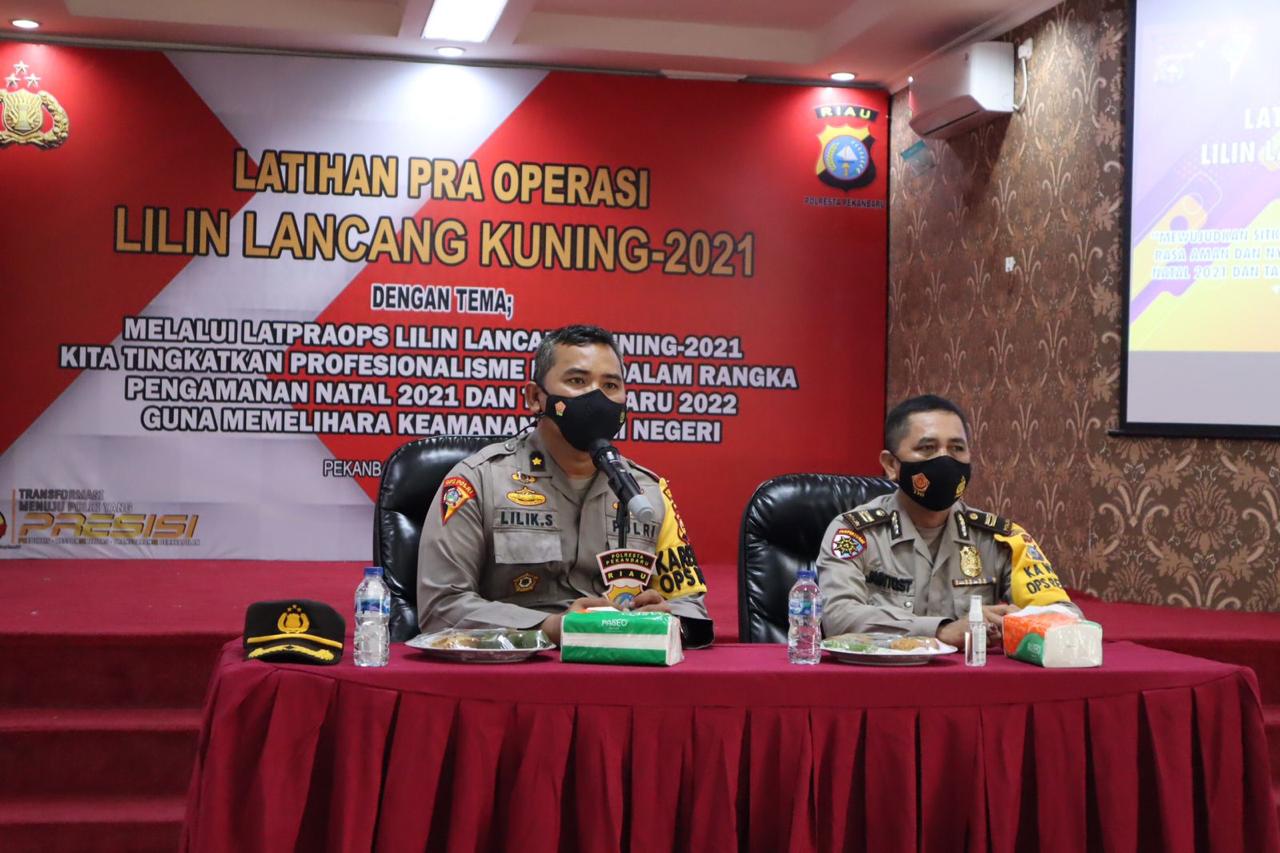 Polresta Pekanbaru Gelar Lat Pra Ops Lilin Lancang Kuning-2021