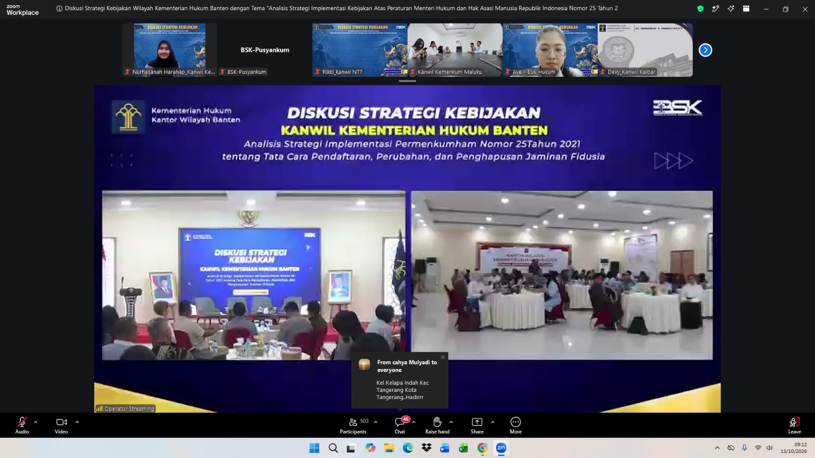 Demi Kepastian Hukum Masyarakat, Kanwil Kemenkum Riau Soroti Penguatan Layanan Roya Fidusia