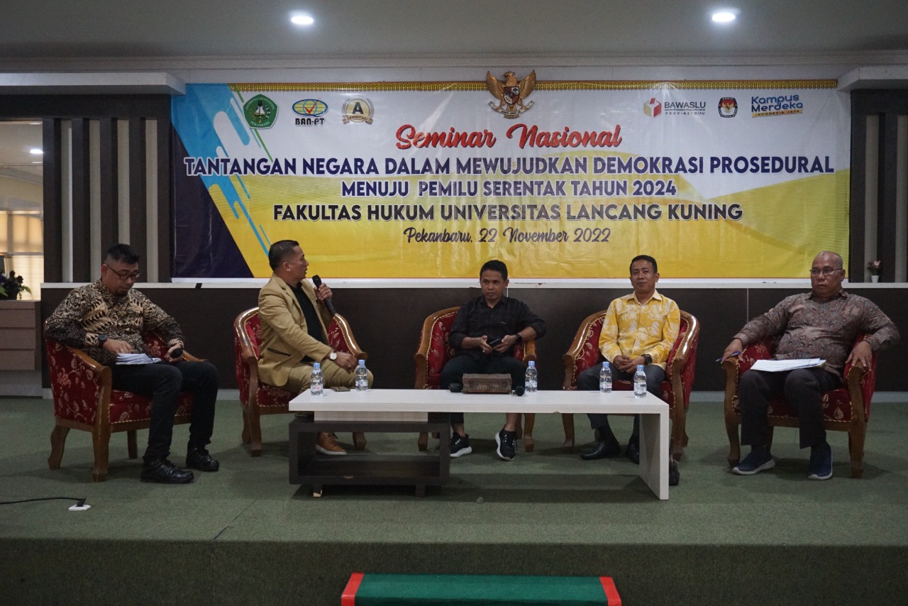 Pusat Studi Hukum Bersama LBH FH Unilak Seminarkan Pemilu Serentak 2024