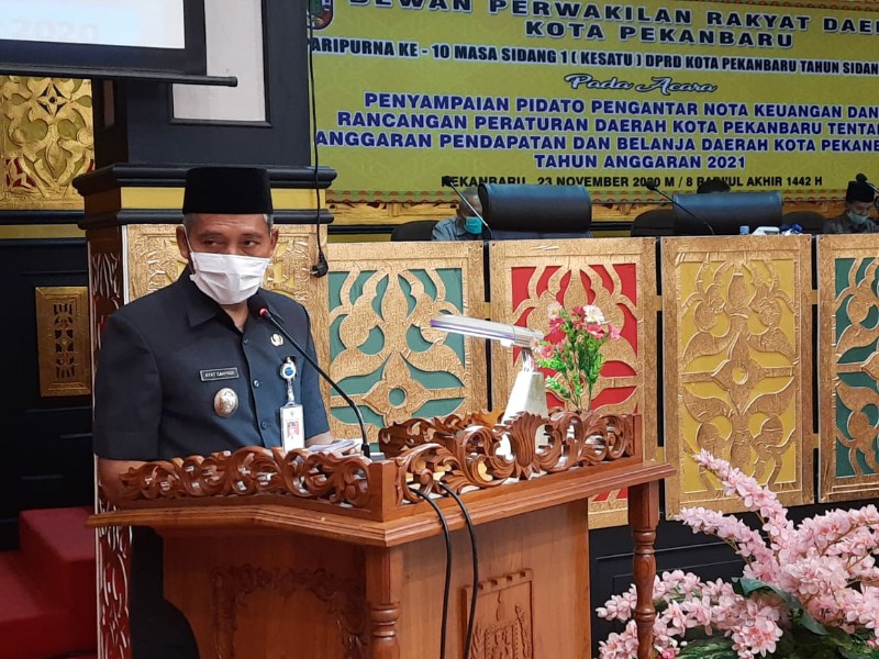 DPRD Pekanbaru Gelar Paripurna Penyampaian Nota Keuangan R-APBD 2021