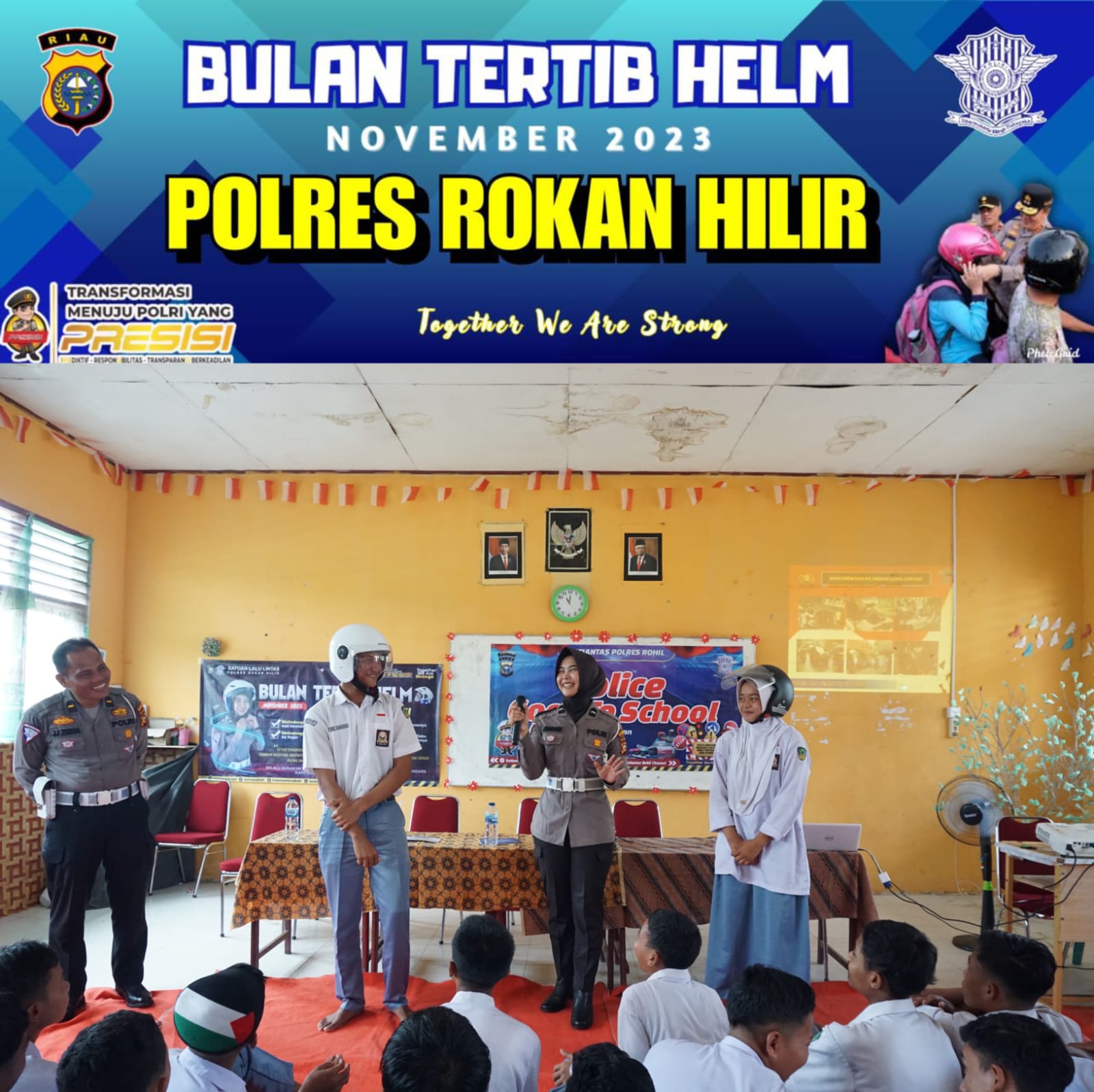 Satlantas Polres Rohil Sosialisasi Tertib Berlalu Lintas di SMKN 3 Tanah Putih