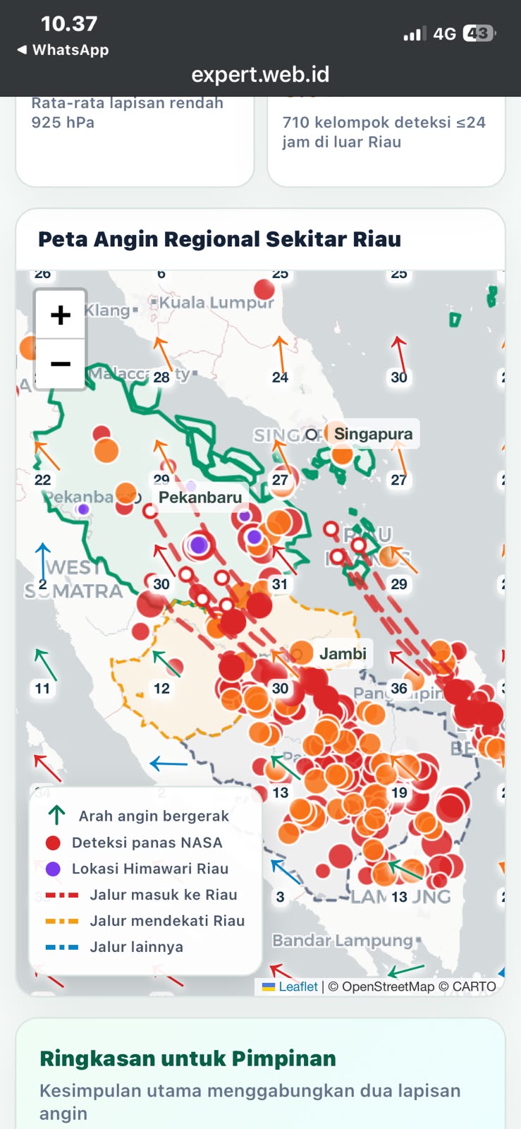 313 Hotspot Terdeteksi, Polda Riau Intensifkan Penanganan Karhutla
