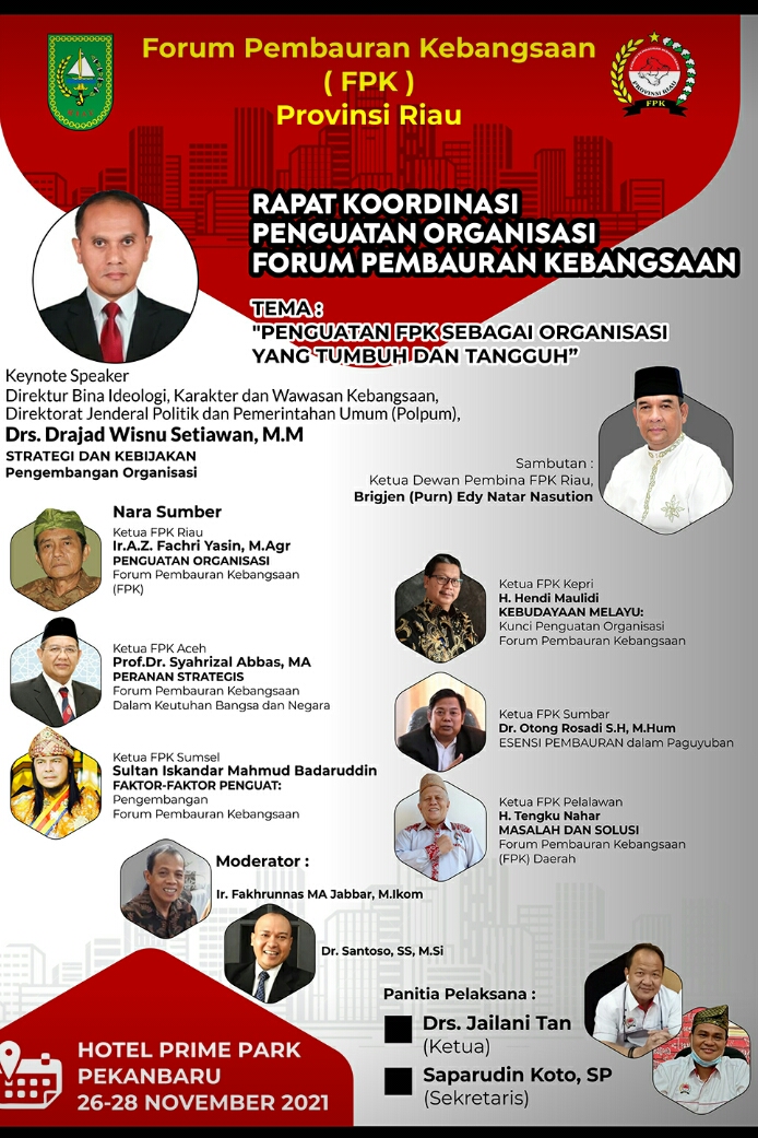 Malam ini, FPK Riau Rakor Penguatan Organisasi