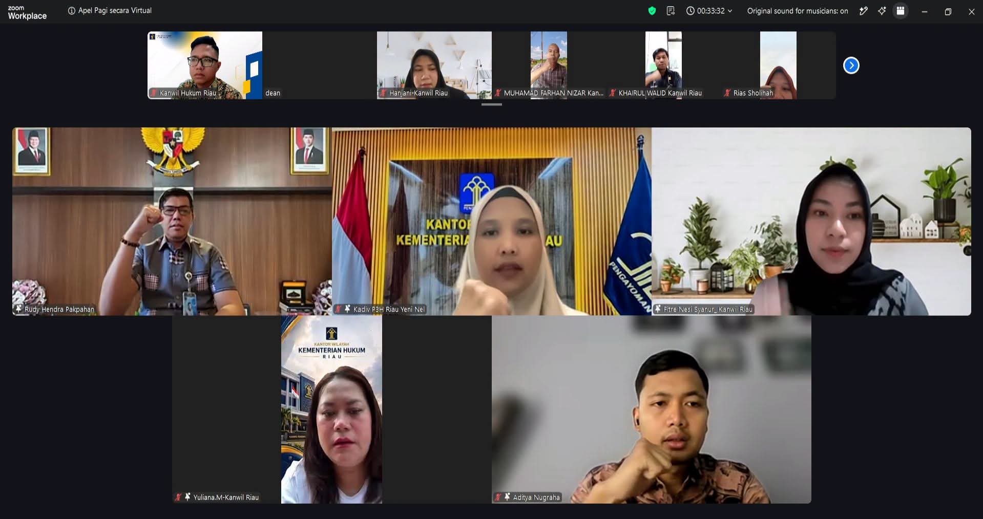 Pimpin Apel Jumat Pagi, Kakanwil Kemenkum Riau Tekankan Kesiapan WBBM dan Penyelesaian Pertanggungjawaban Kegiatan