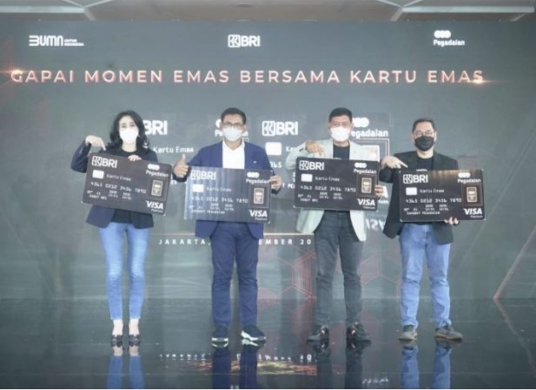 Pegadaian Bekerjasama BRI Luncurkan Kartu Kredit Berbasis Tabungan Emas