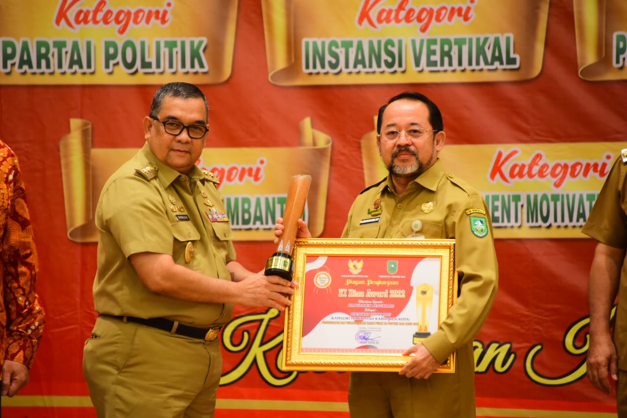 Pemkab Bengkalis Kembali Raih Penghargaan KI Riau Award 2022