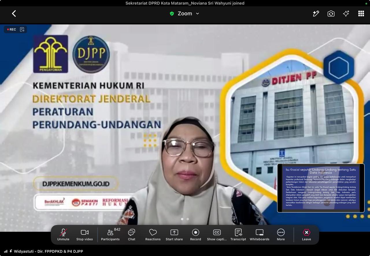 Kanwil Kemenkum Riau Dalami Isu Krusial Satu Data Indonesia untuk Perkuat Kualitas Regulasi