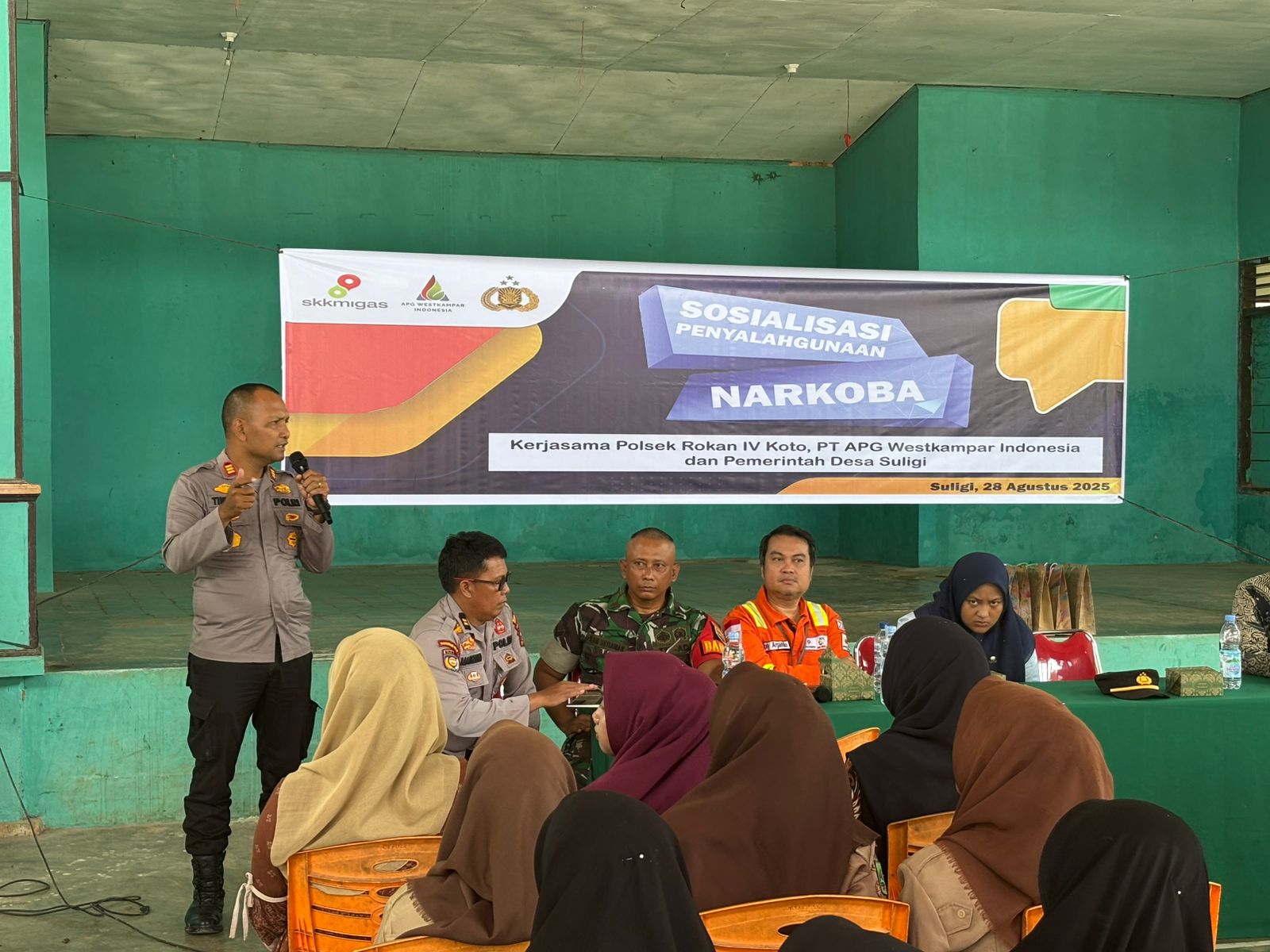 PT APGWI Gelar Sosialisasi Bahaya Narkoba Bersama Polsek Rokan IV Koto