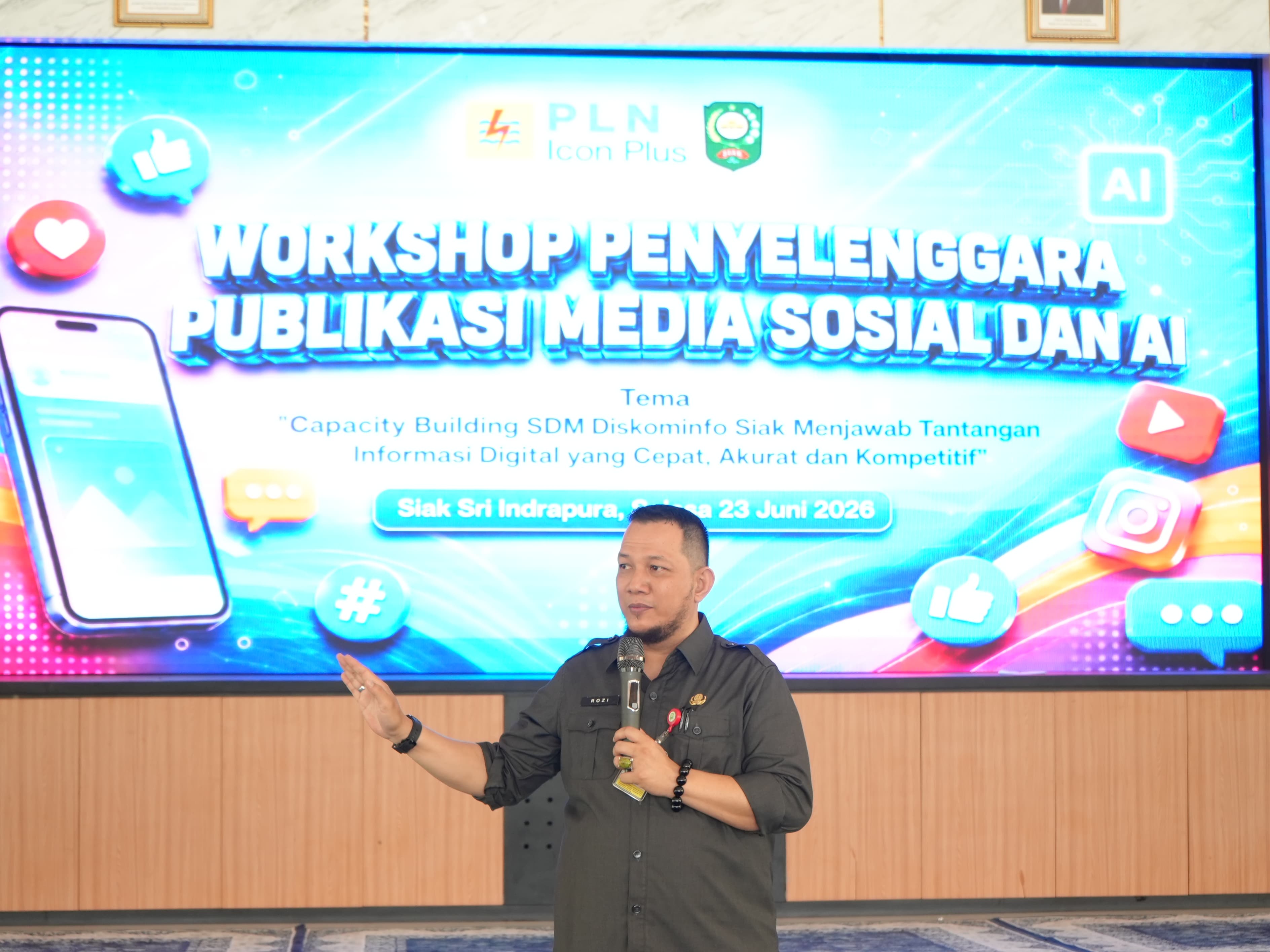 Perkuat Kompetensi SDM, Diskominfo Siak Gelar Pelatihan Media Sosial dan AI