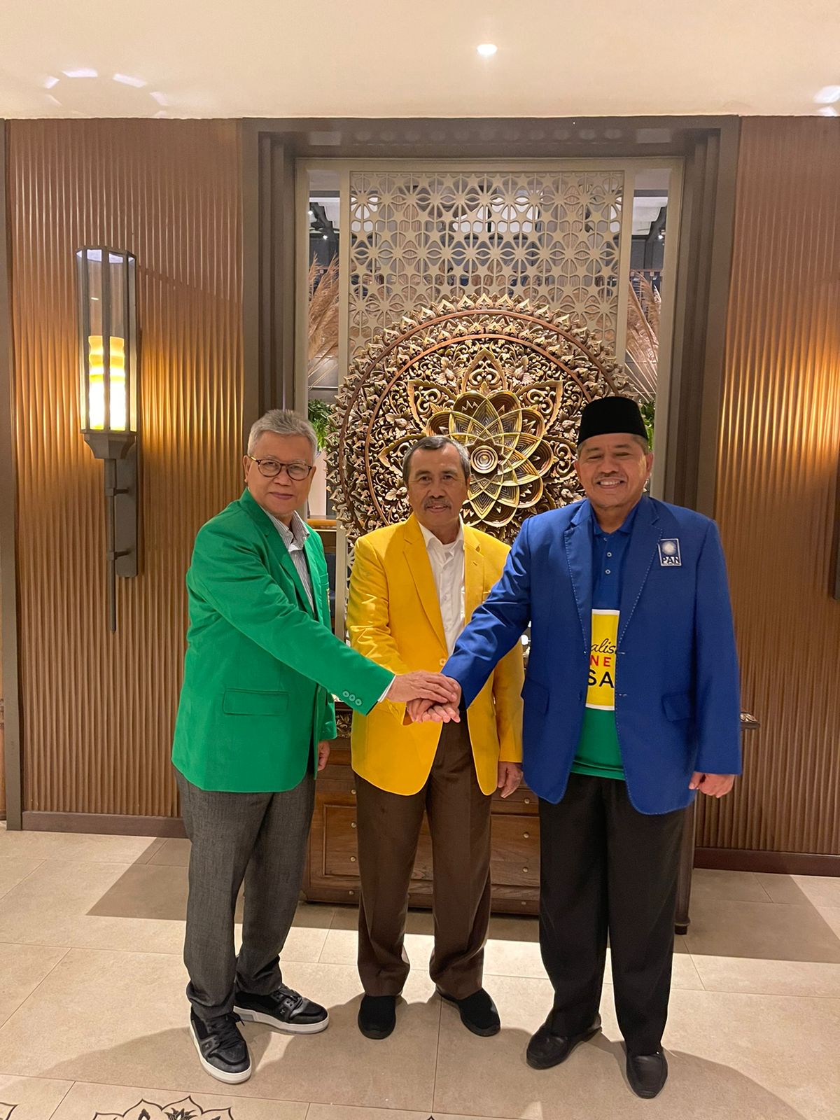 Silatnas KIB, Tiga Pimpinan Partai Besar di Riau 'TOS' Kompak