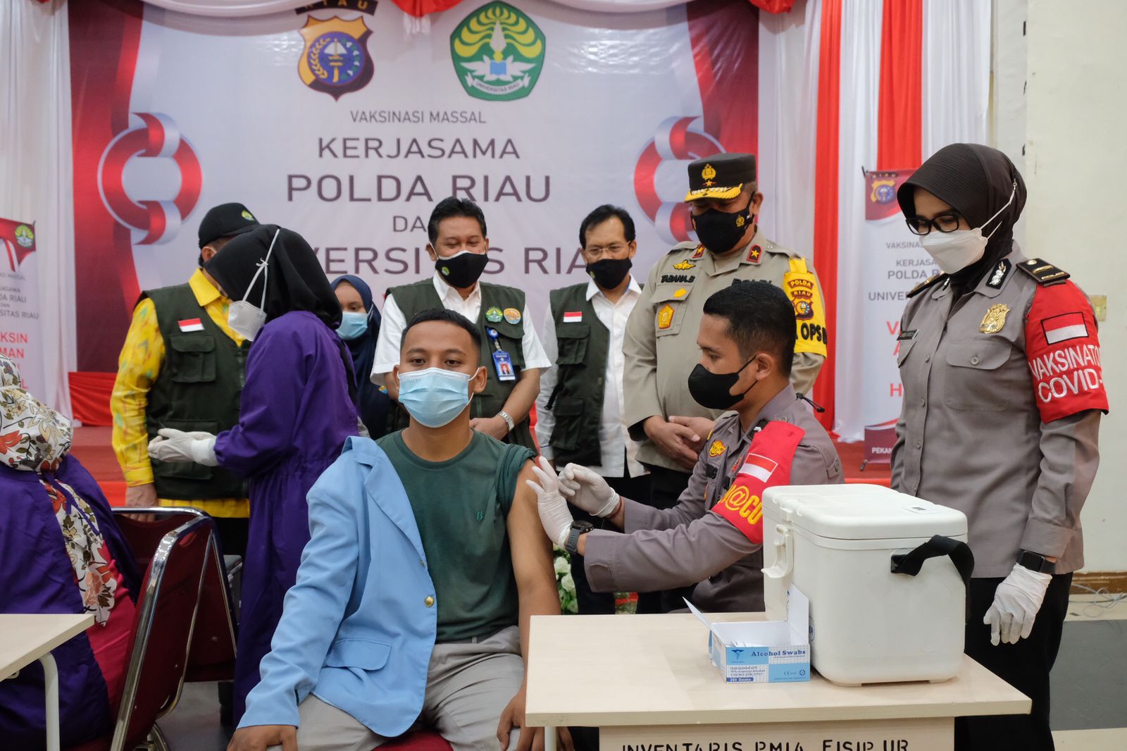 Dorong Percepatan Herd Immunity Kampus, Polda Riau Sediakan 2.400 Dosis Vaksin