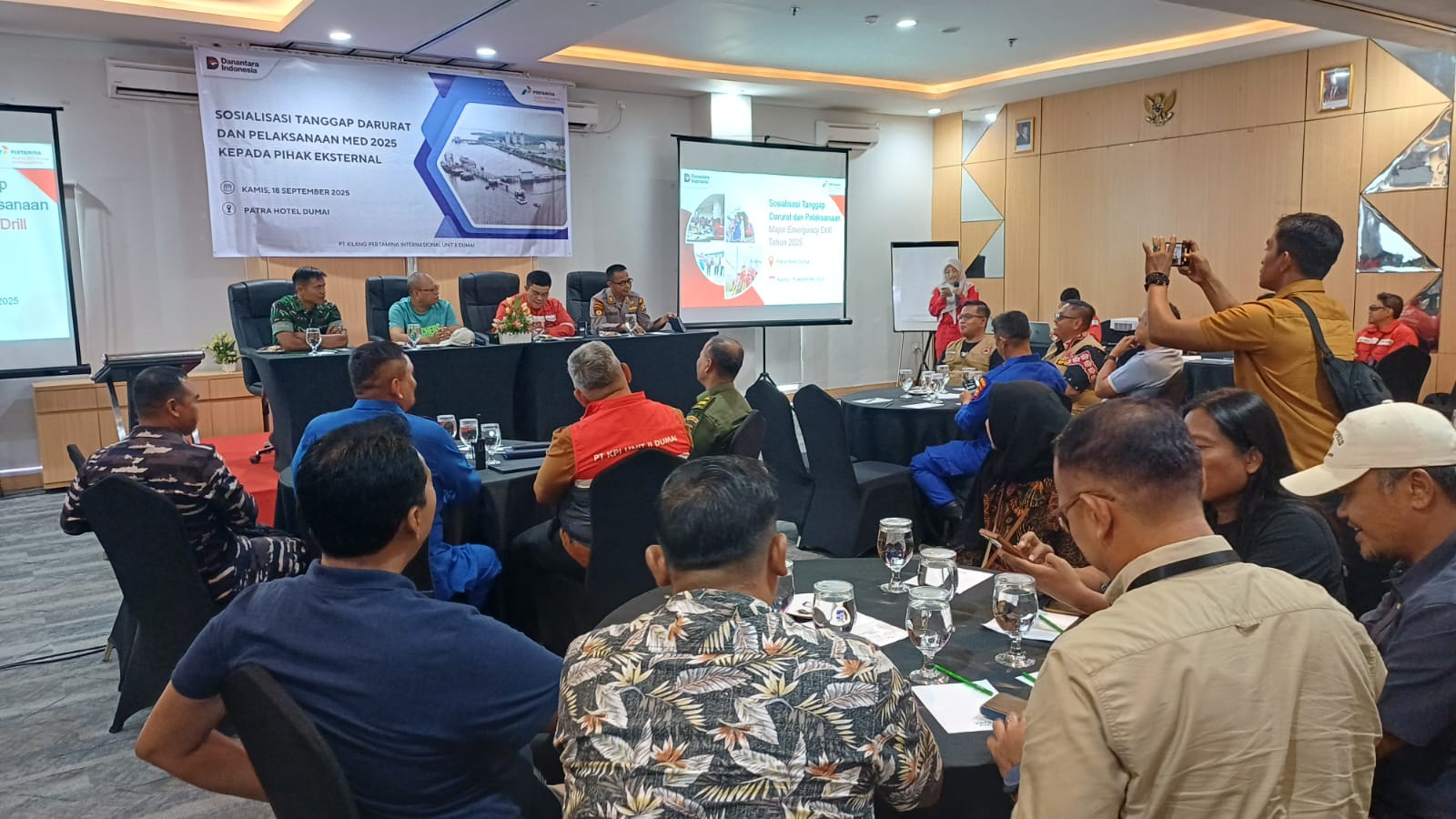 Sosialisasi Pelaksanaan MED, Polres Dumai dan PT KPI RU II Bersinergi Tingkatkan Kesiapsiagaan Hadapi Keadaan Darurat