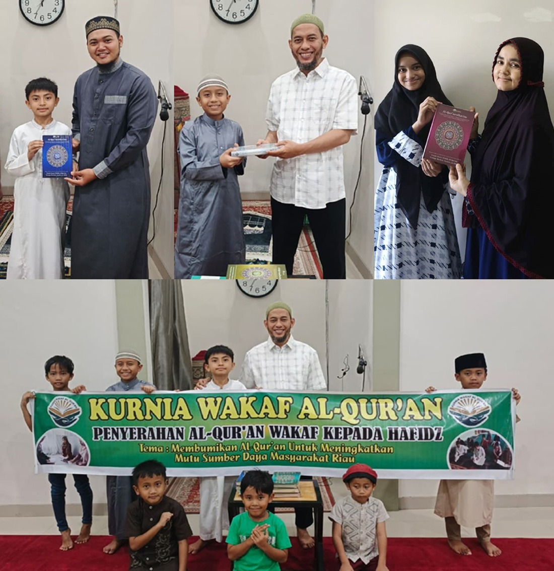 KWQ Serahkan Mushaf Al-Qur’an ke Pelajar Tahfidz Mushalla Al-Ukhuwah Pekanbaru